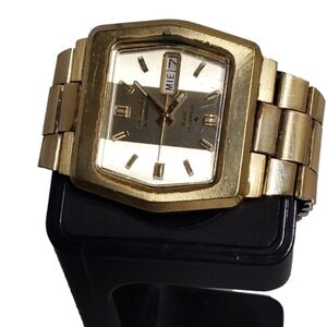 Seiko DX 17 JEWELS AUTOMATIC GOLD‎ TONE SERIE 3N0572 UNISEX
